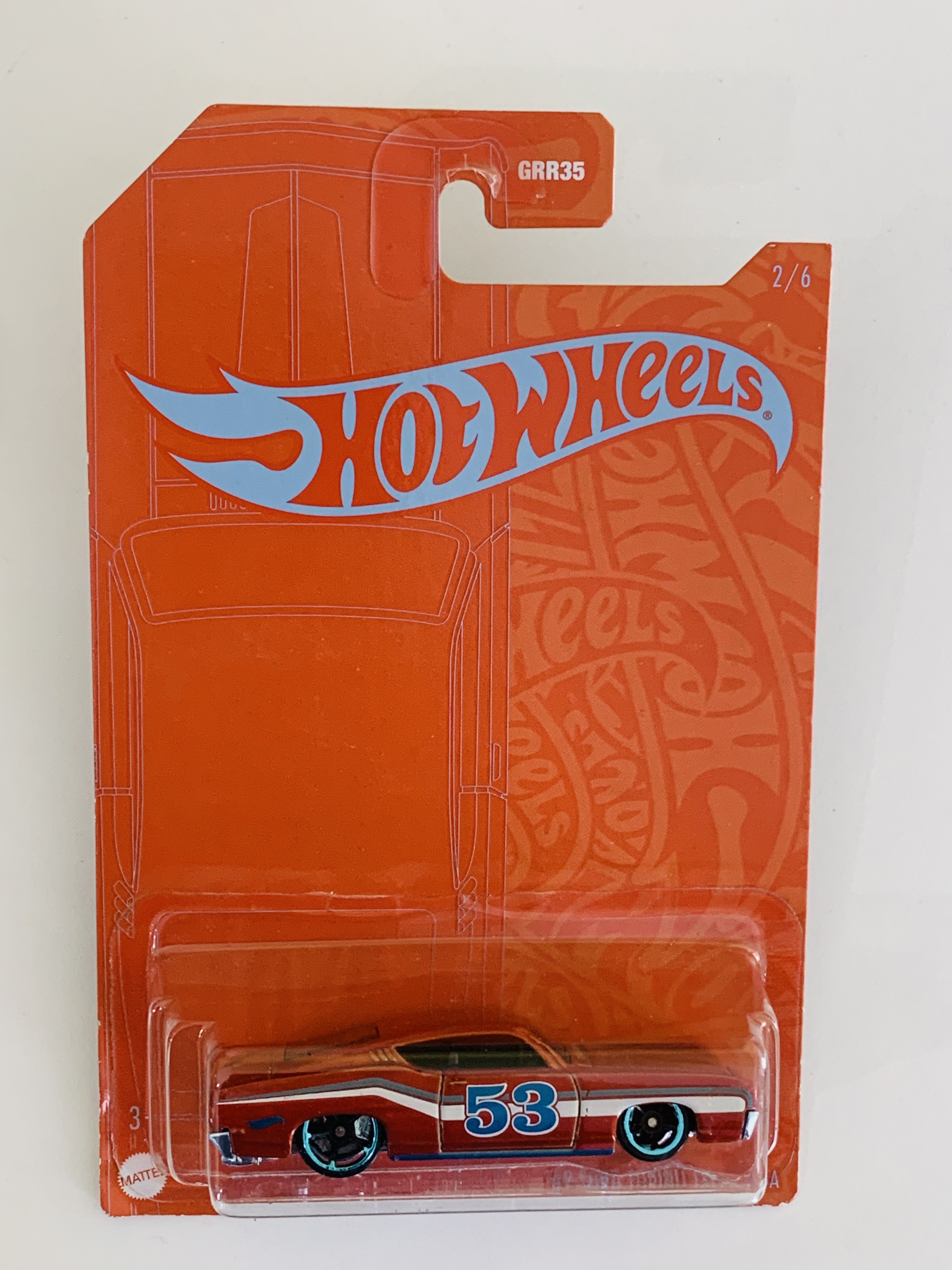 Hot Wheels 53nd Anniversary Orange & Blue '69 Ford Torino Talladega