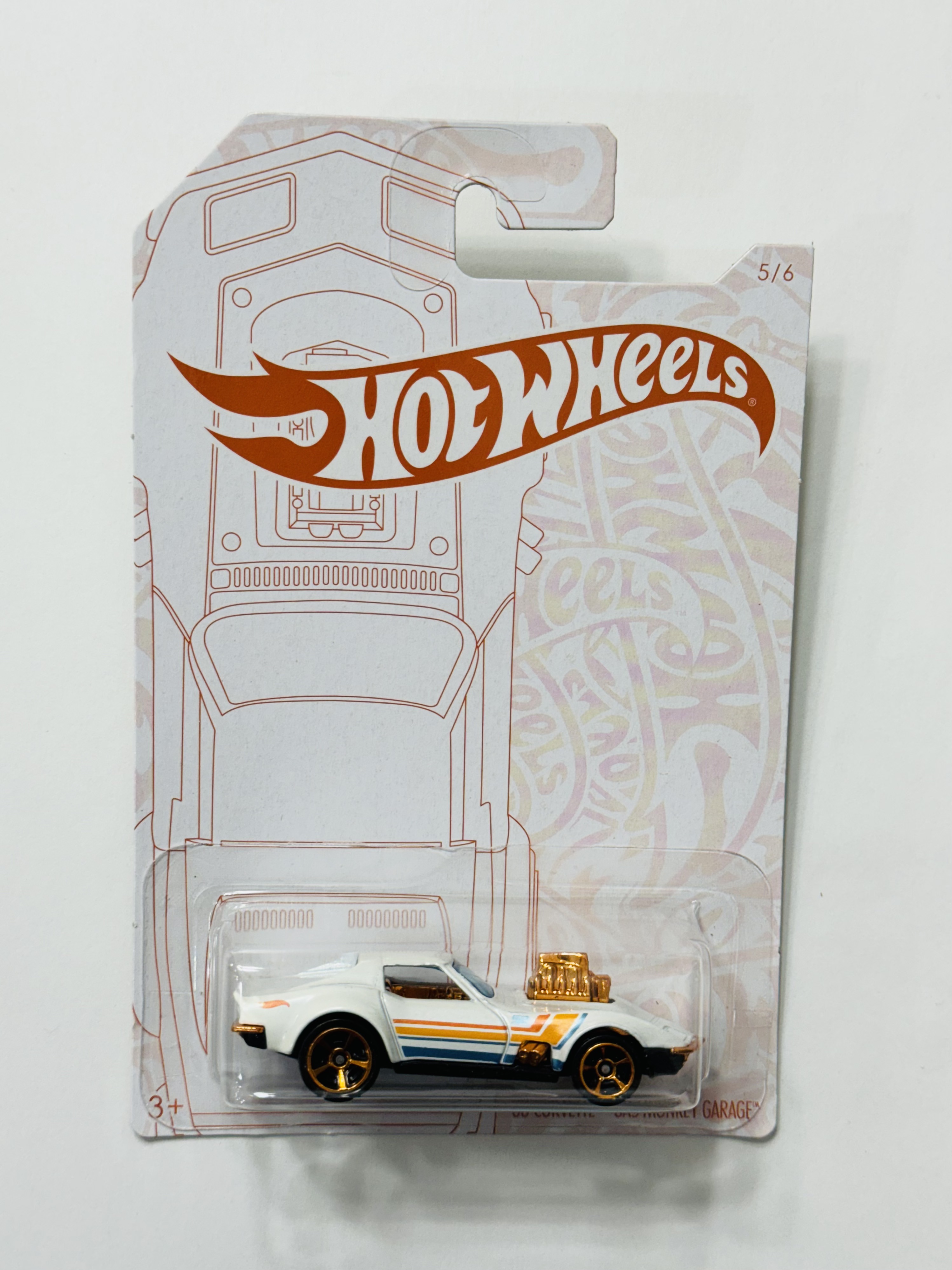 Hot Wheels 52nd Anniversary Pearl & Chrome '68 Corvette Gas Monkey Garage