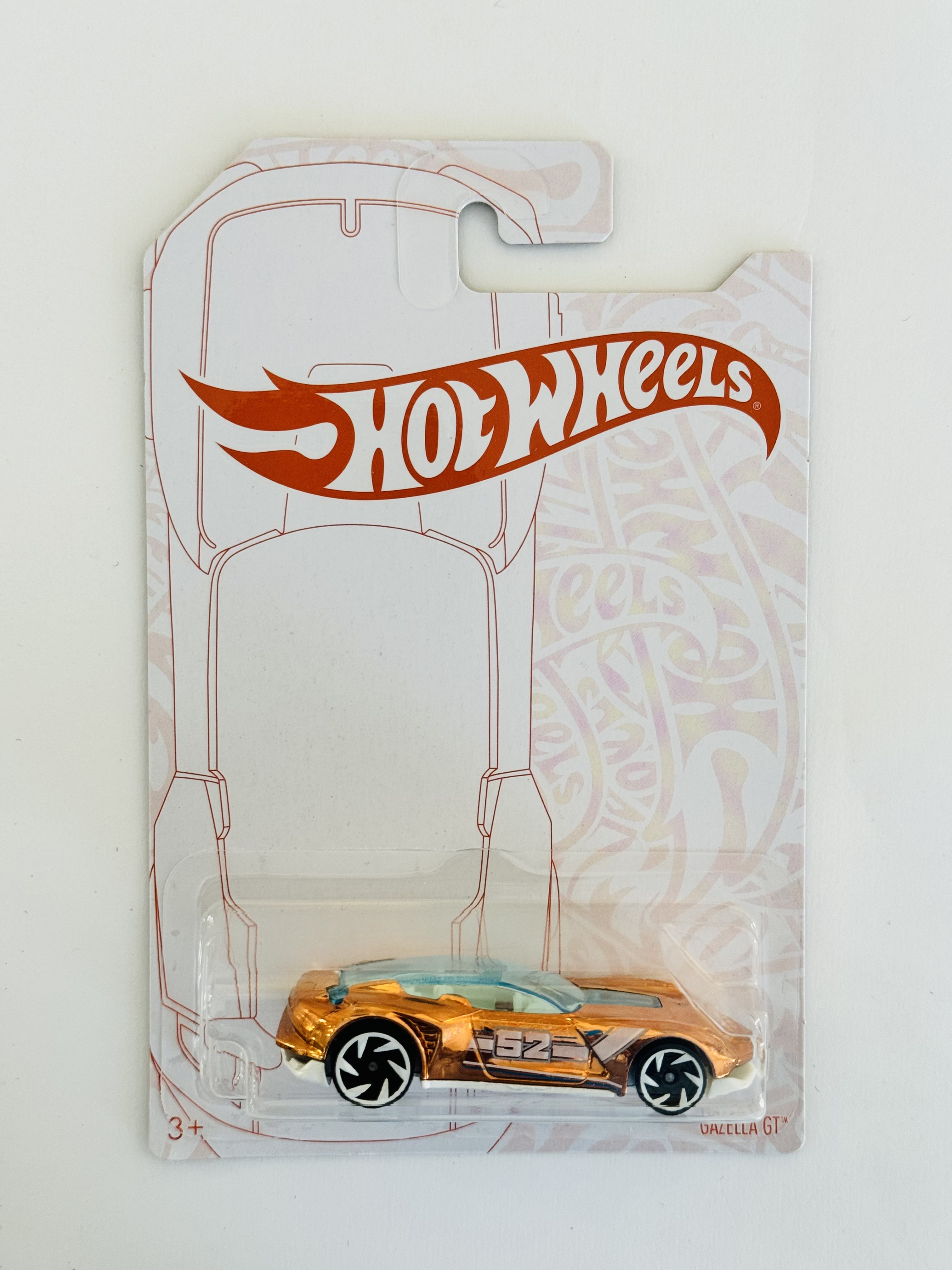 Hot Wheels 52nd Anniversary Pearl & Chrome Gazella GT Chase