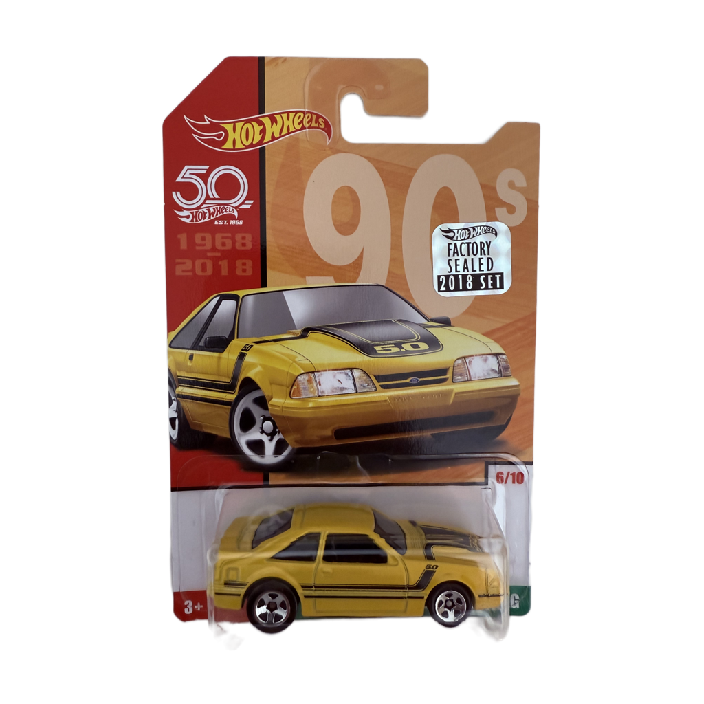 Hot Wheels 2018 50th Anniversary Factory Set Cars Of The Decades '92 Ford Mustang