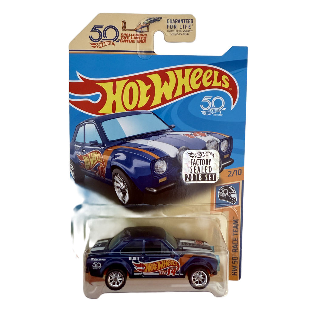 Hot Wheels 2018 50th Anniversary Factory Set Race Team '70 Ford Escort RS1600 Super Treasure Hunt