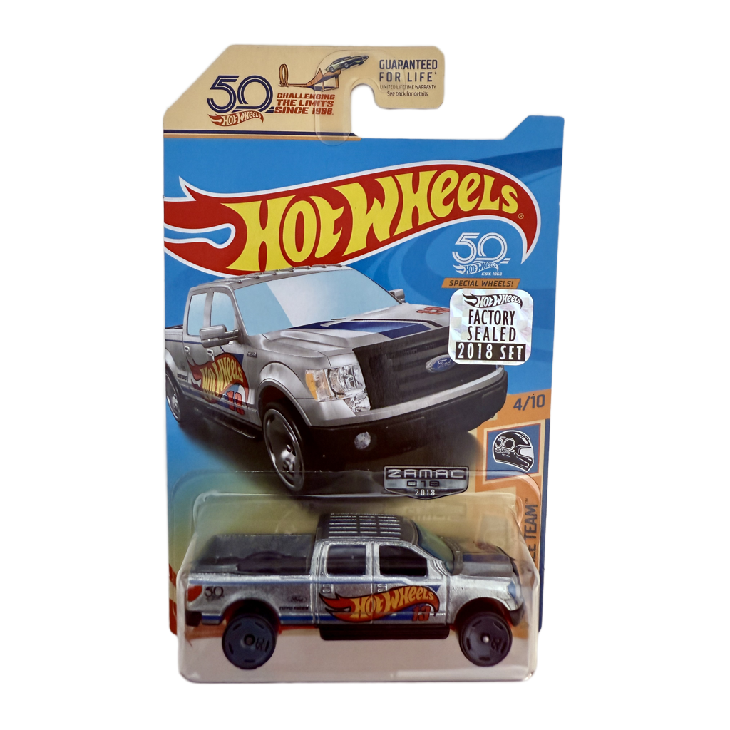 Hot Wheels 2018 50th Anniversary Factory Set Race Team ZAMAC 2009 Ford F-150