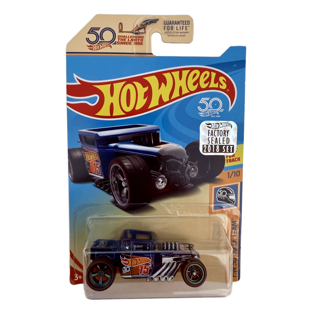 Hot Wheels 2018 50th Anniversary Factory Set Race Team Bone Shaker Super Treasure Hunt