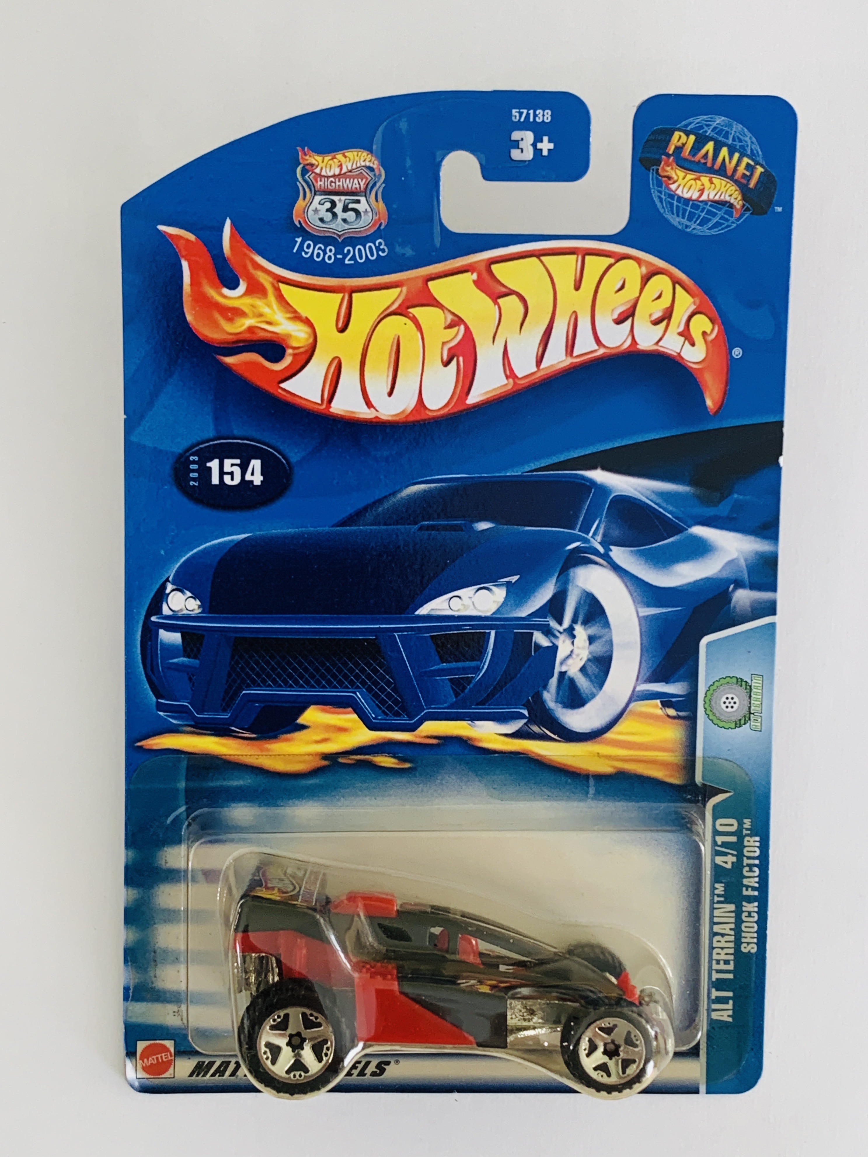 Hot Wheels #154 Shock Factor - Yellowed Blister