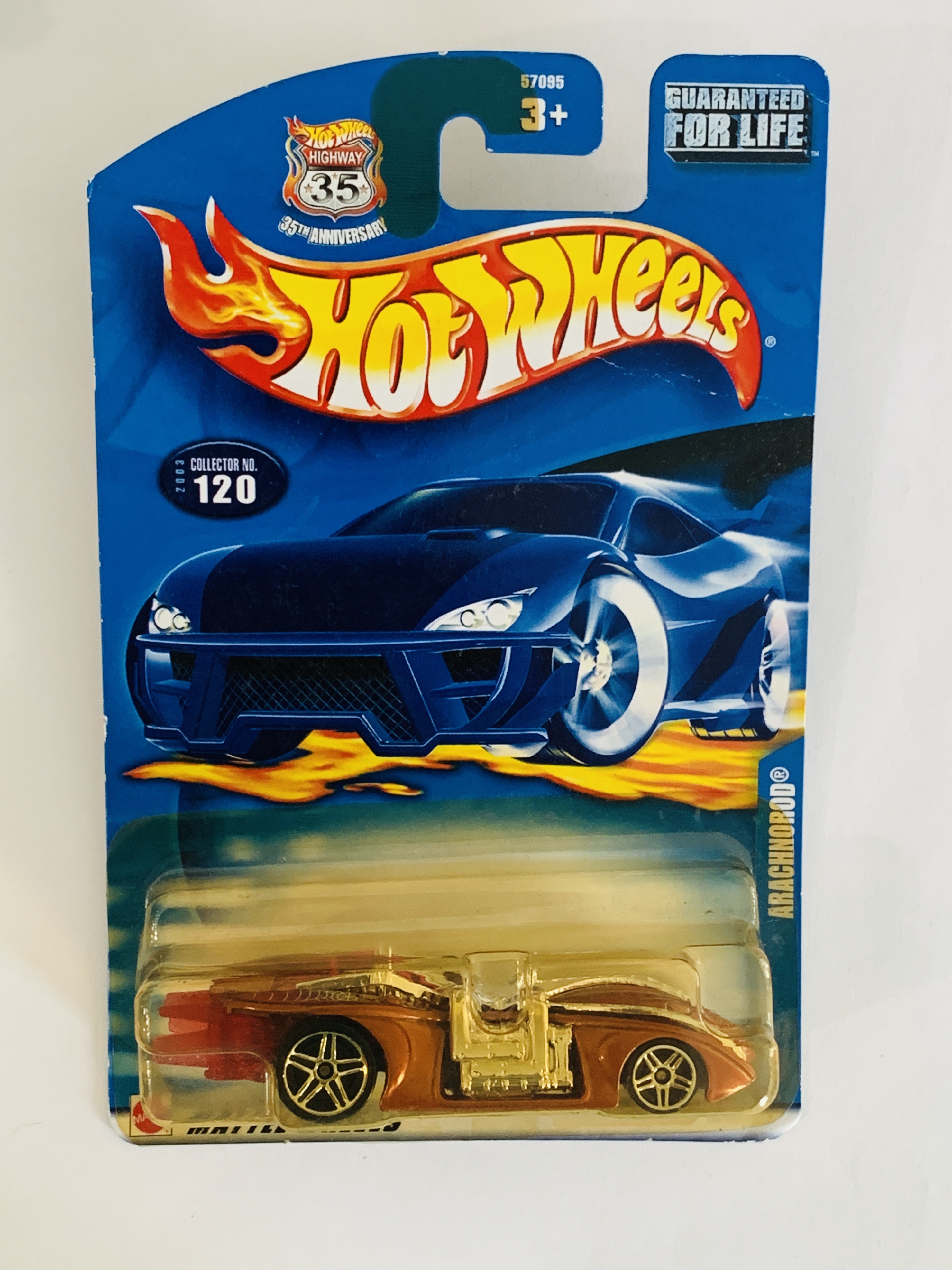 Hot Wheels #120 Arachnorod - Yellowed Blister