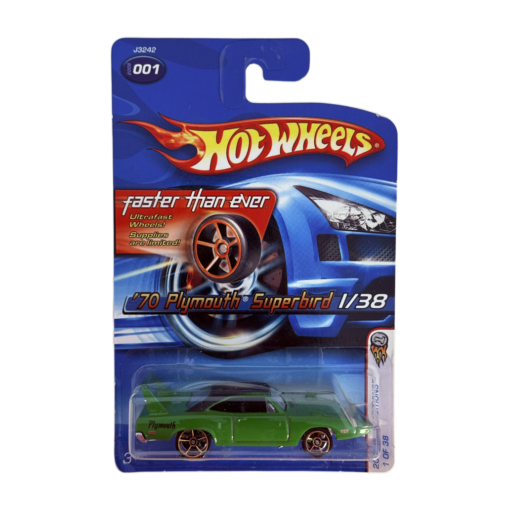 Hot Wheels #001 '70 Plymouth Superbird - FTE Wheels