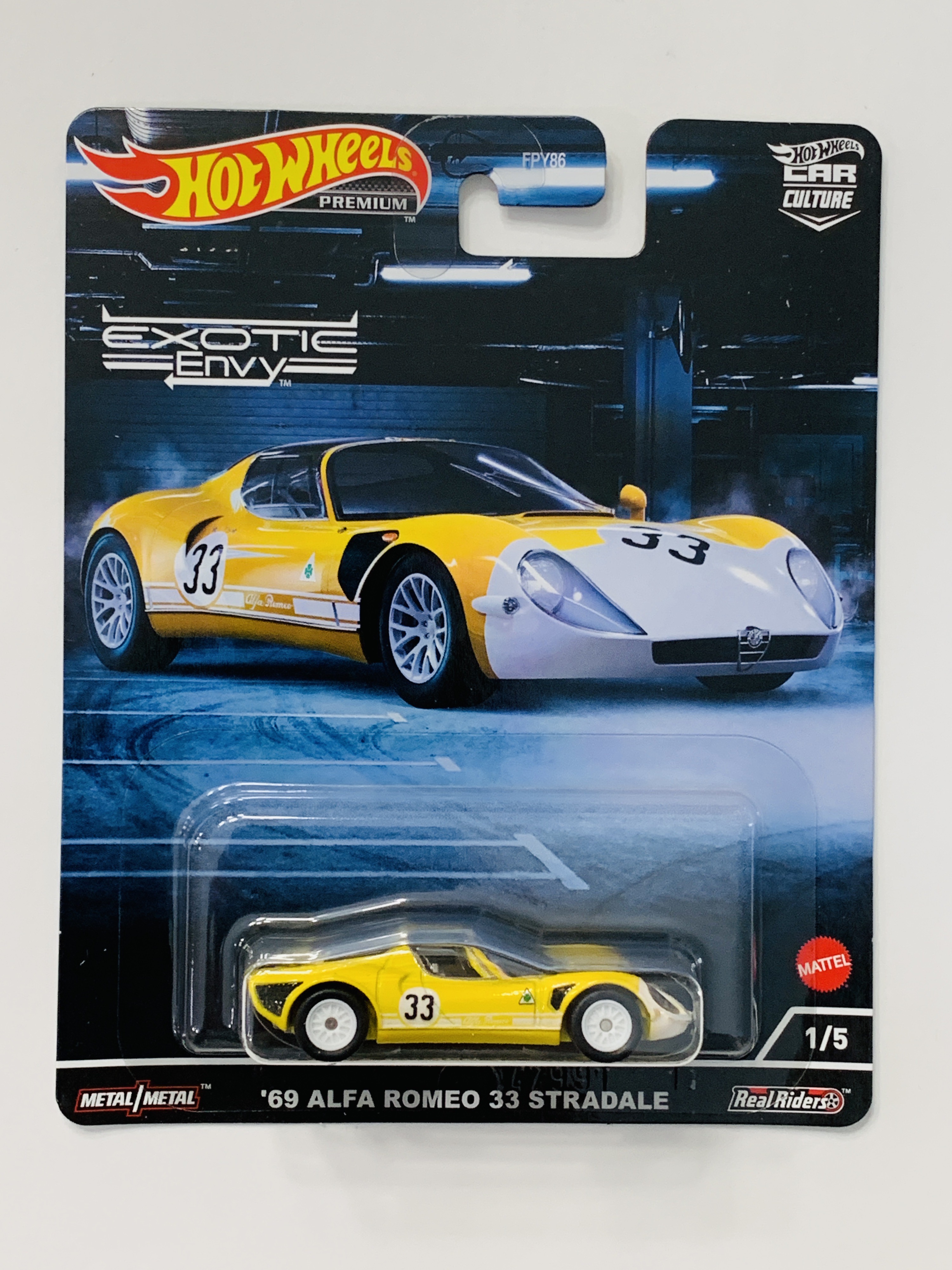 Hot Wheels Premium Exotic Envy '69 Alfa Romeo 33 Stradale