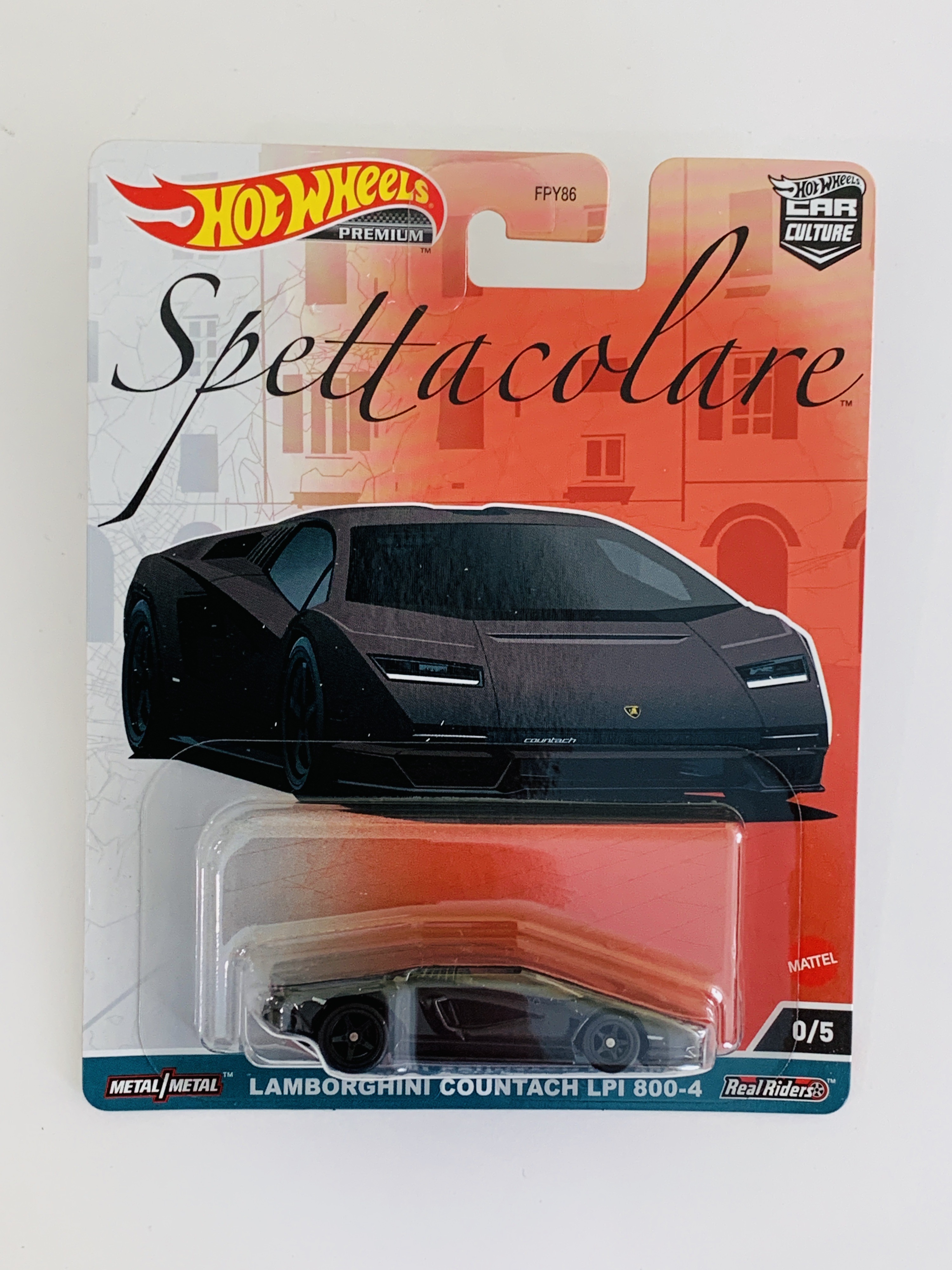 Hot Wheels Premium Spettacolare Lamborghini Countach LPI 800-4 Chase