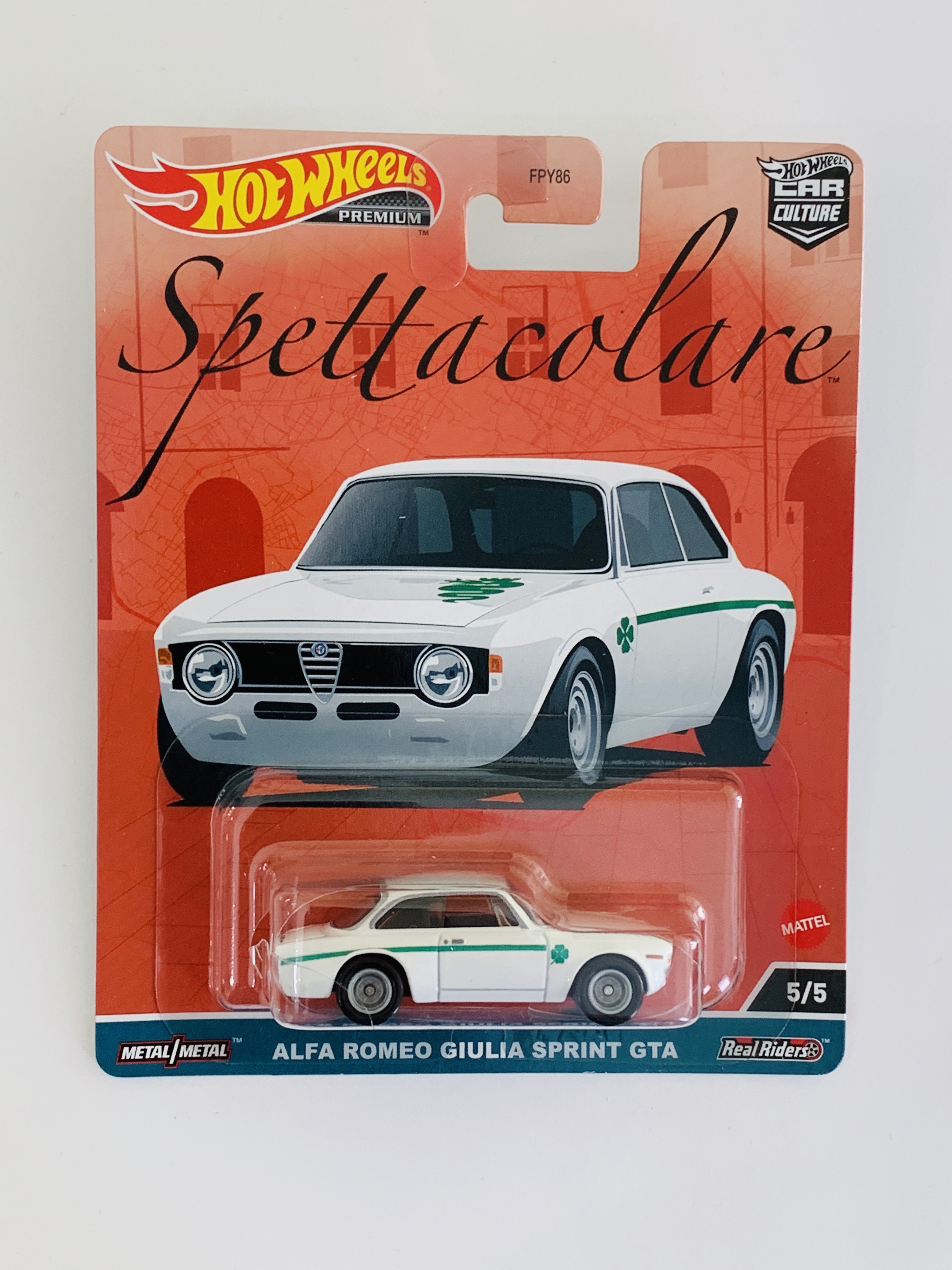 Hot Wheels Premium Spettacolare Alfa Romeo Giulia Sprint GTA - Broken Blister