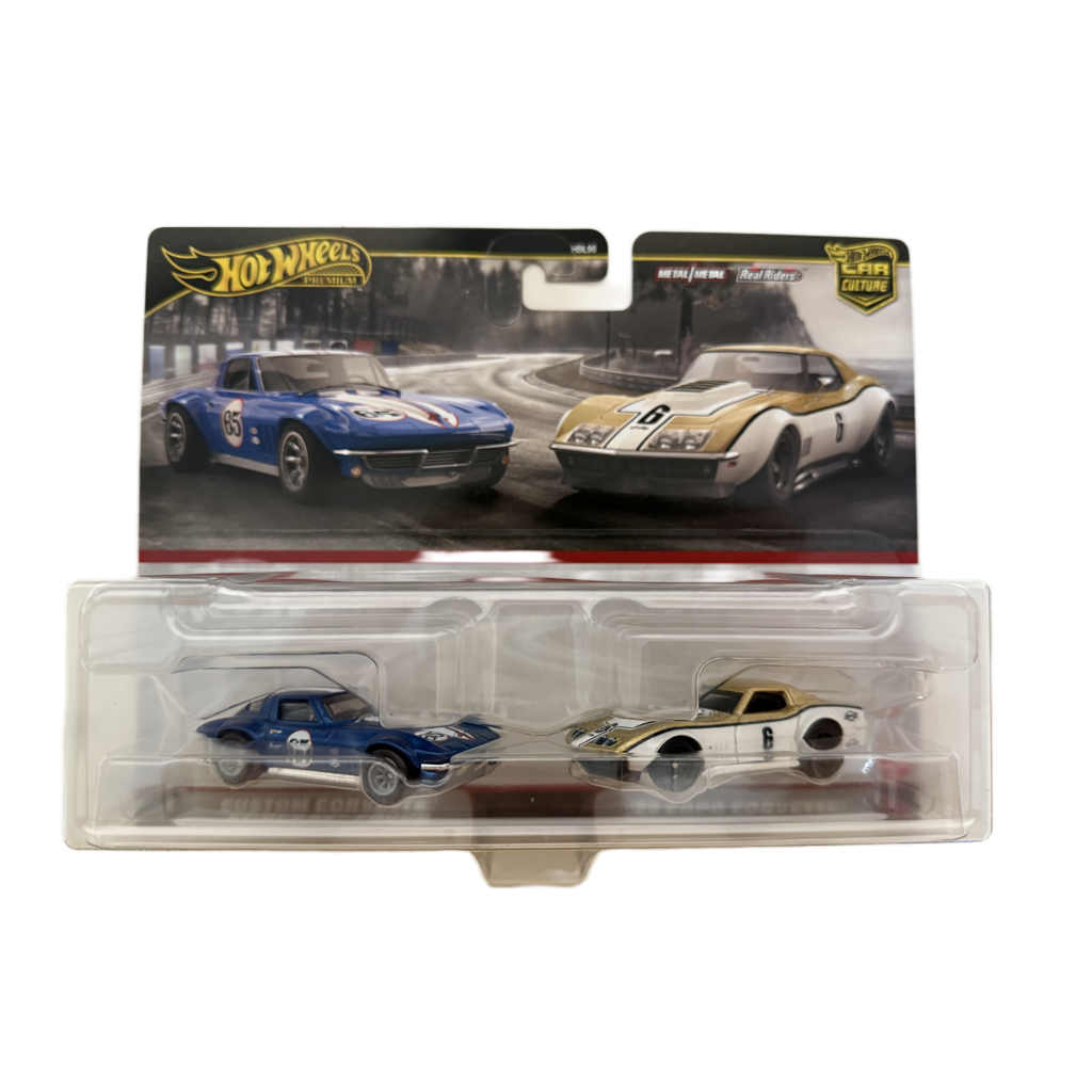 Hot Wheels Premium Two Pack Custom Corvette Stingray Coupe / '69 COPO Corvette