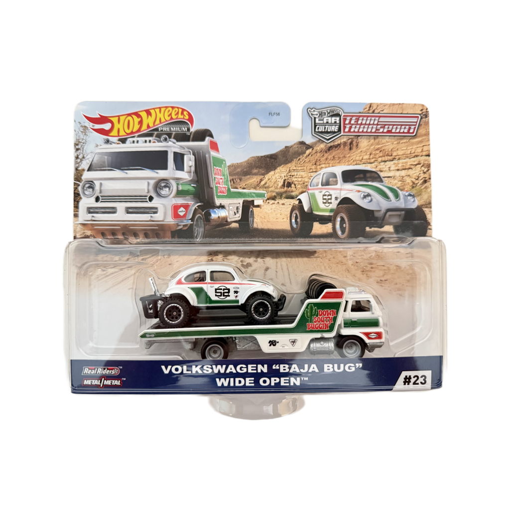 Hot Wheels Team Transport #23 Volkswagen Baja Bug / Wide Open