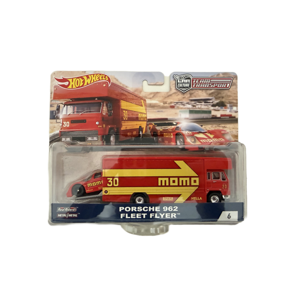 Hot Wheels Team Transport #6 Porsche 962 / Fleet Flyer