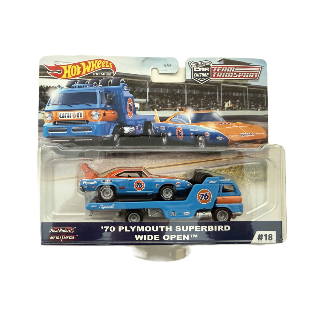 Hot Wheels Team Transport #18 '70 Plymouth Superbird / Wide Open