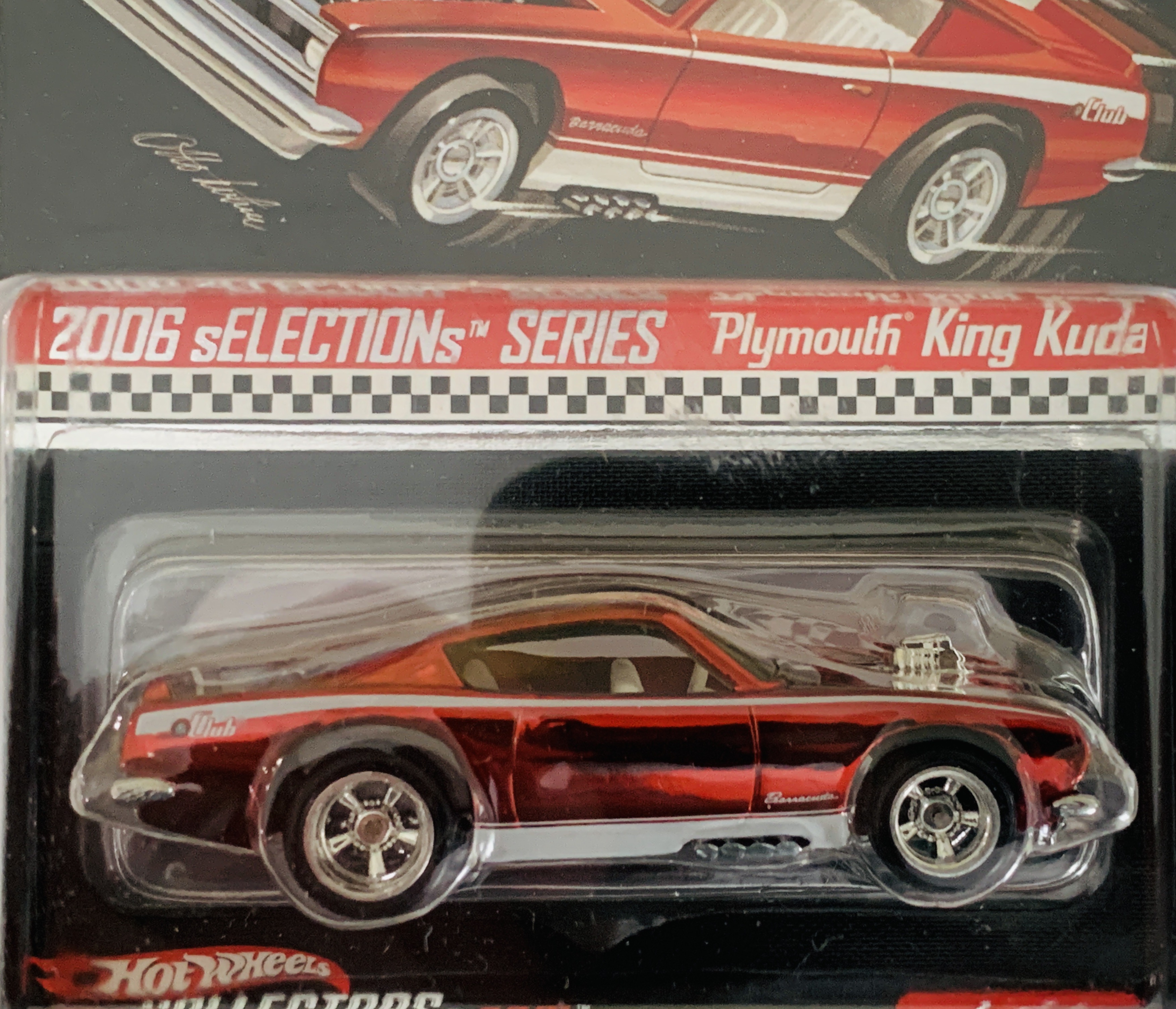 ミニカー HotWheels Redline KING KUDA Hot Wheels Redline King Kuda In Green w/ White Interior