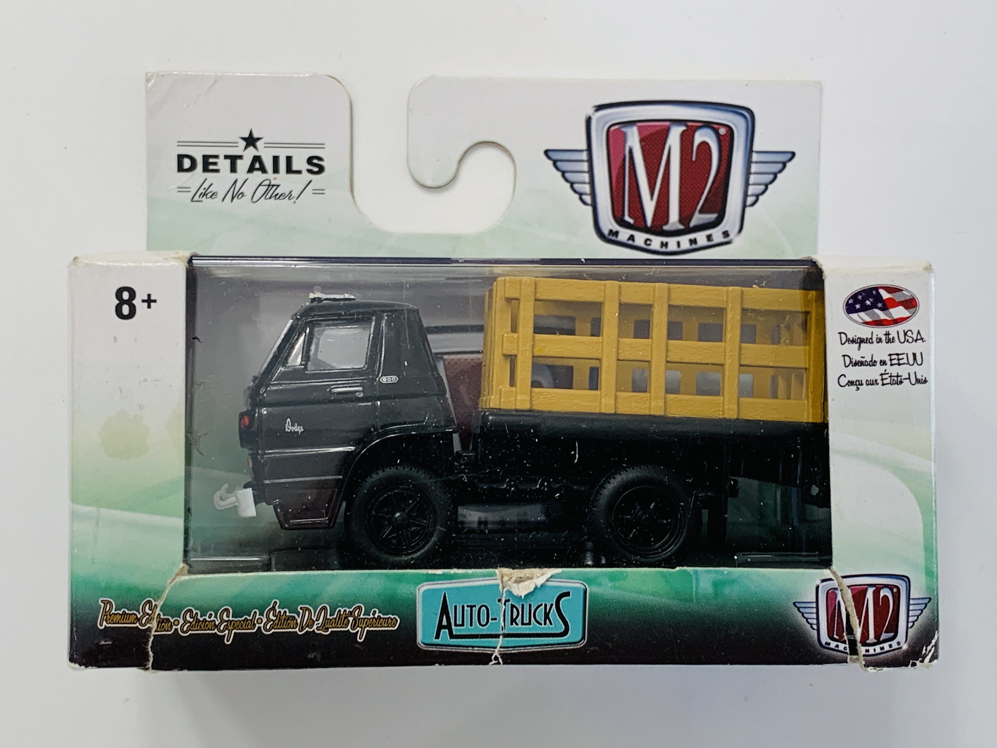 M2 Machines Auto-Trucks 1966 Dodge L600 Stake Bed Stuck R50 - Shopworn Outter Box