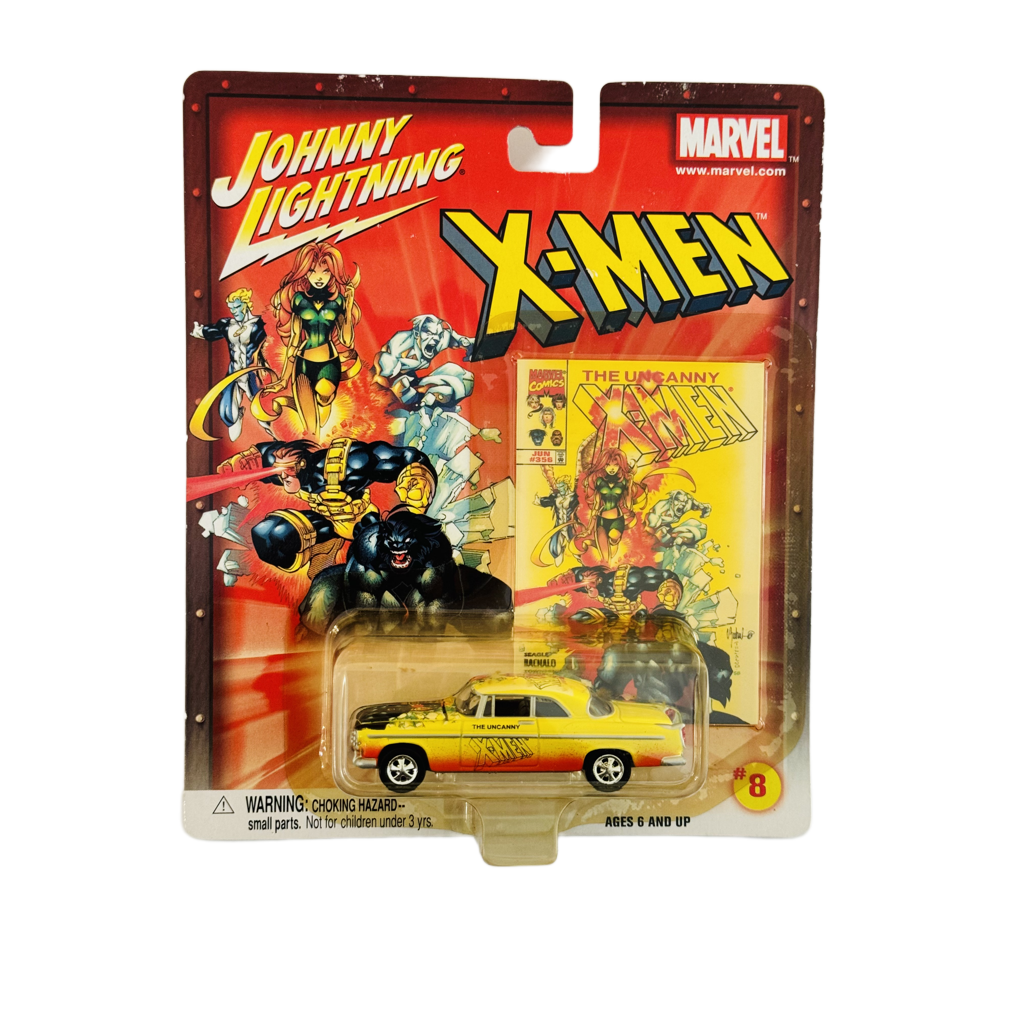 Johnny Lightning X-Men '55 Chrysler C-300 - Yellowed Blister