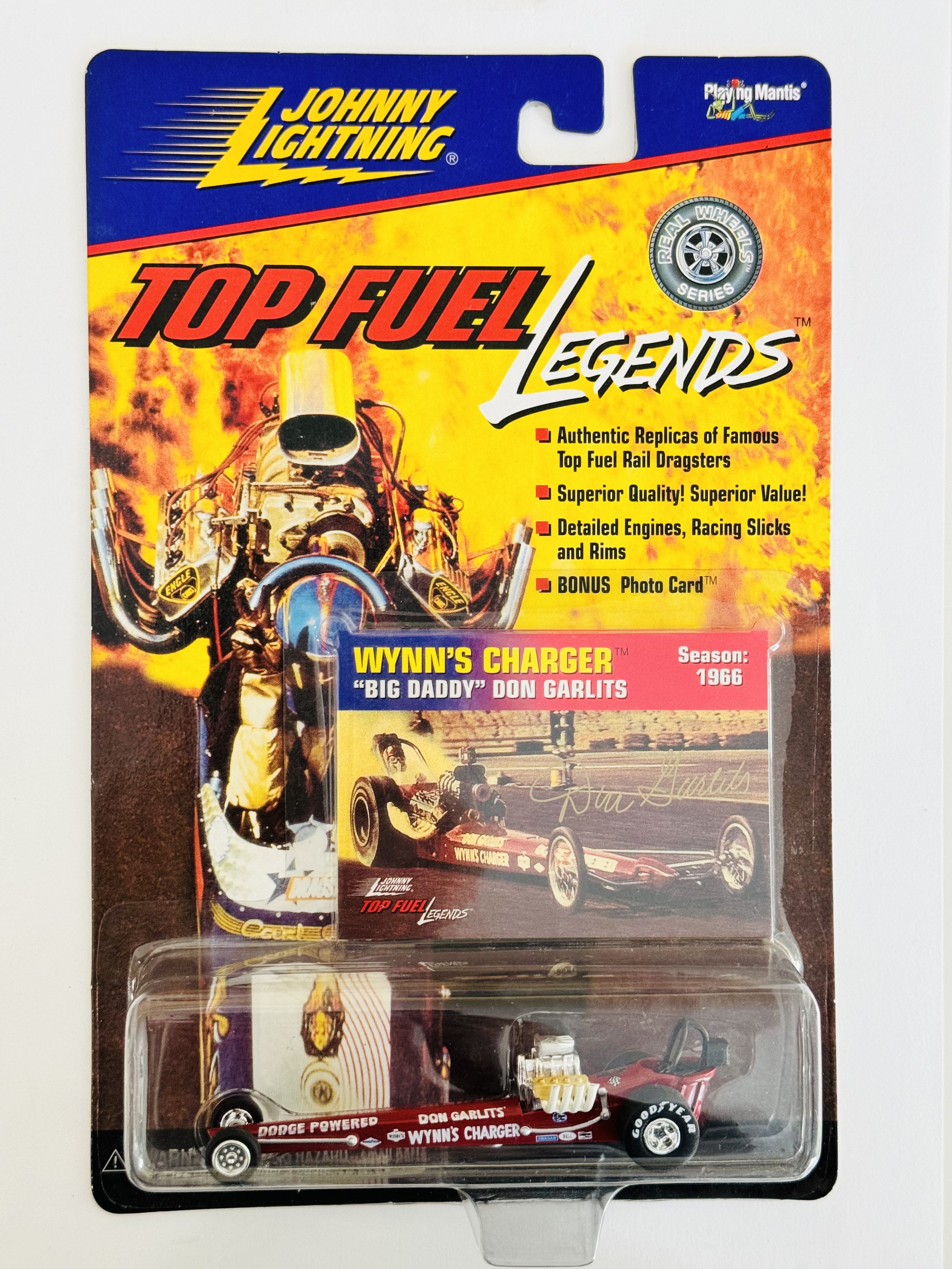 Johnny Lightning Top Fuel Legends Wynn's Charger Big Daddy Don Garlits