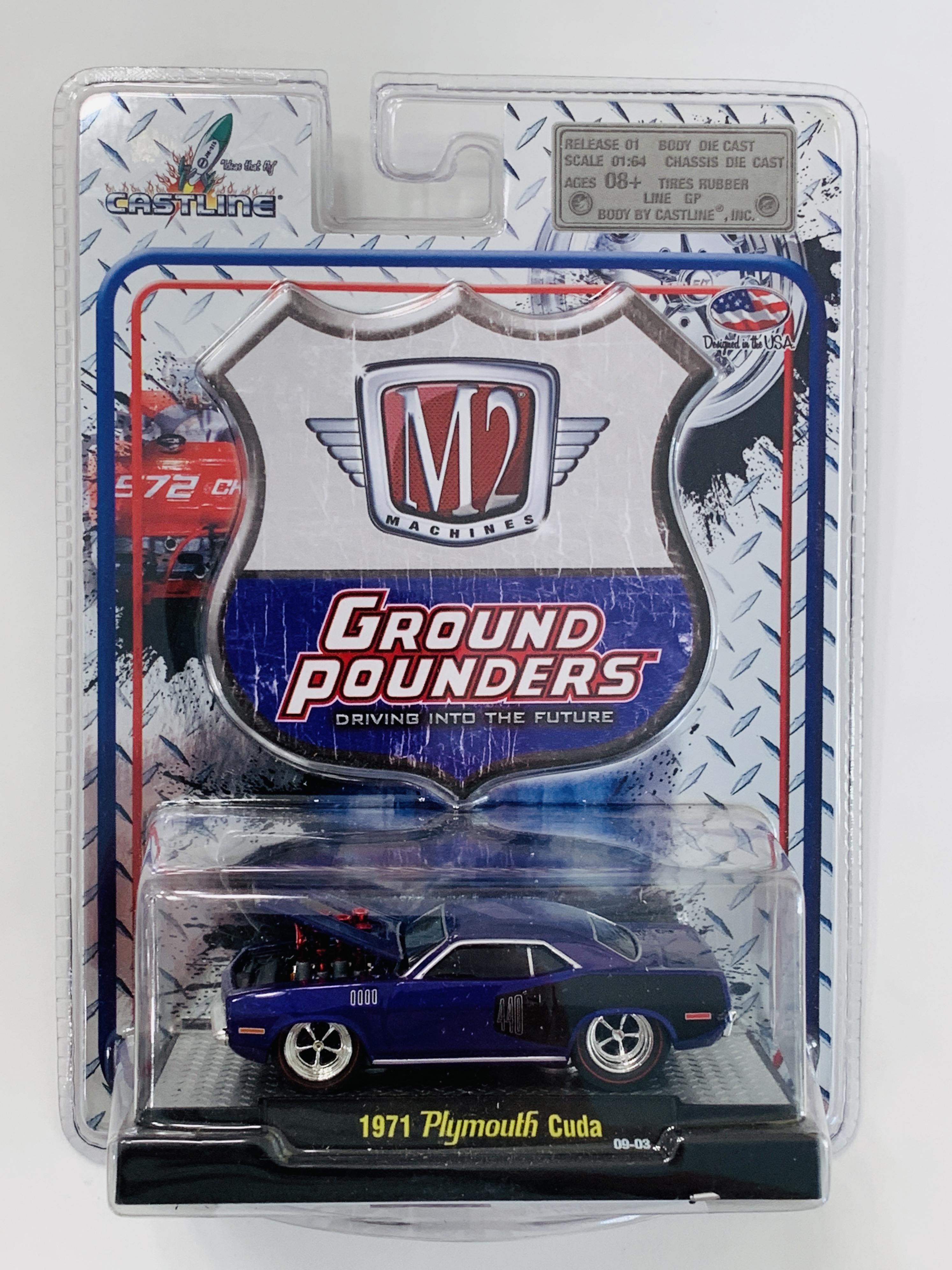 M2 Machines Ground Pounders 1971 Plymouth Cuda R01