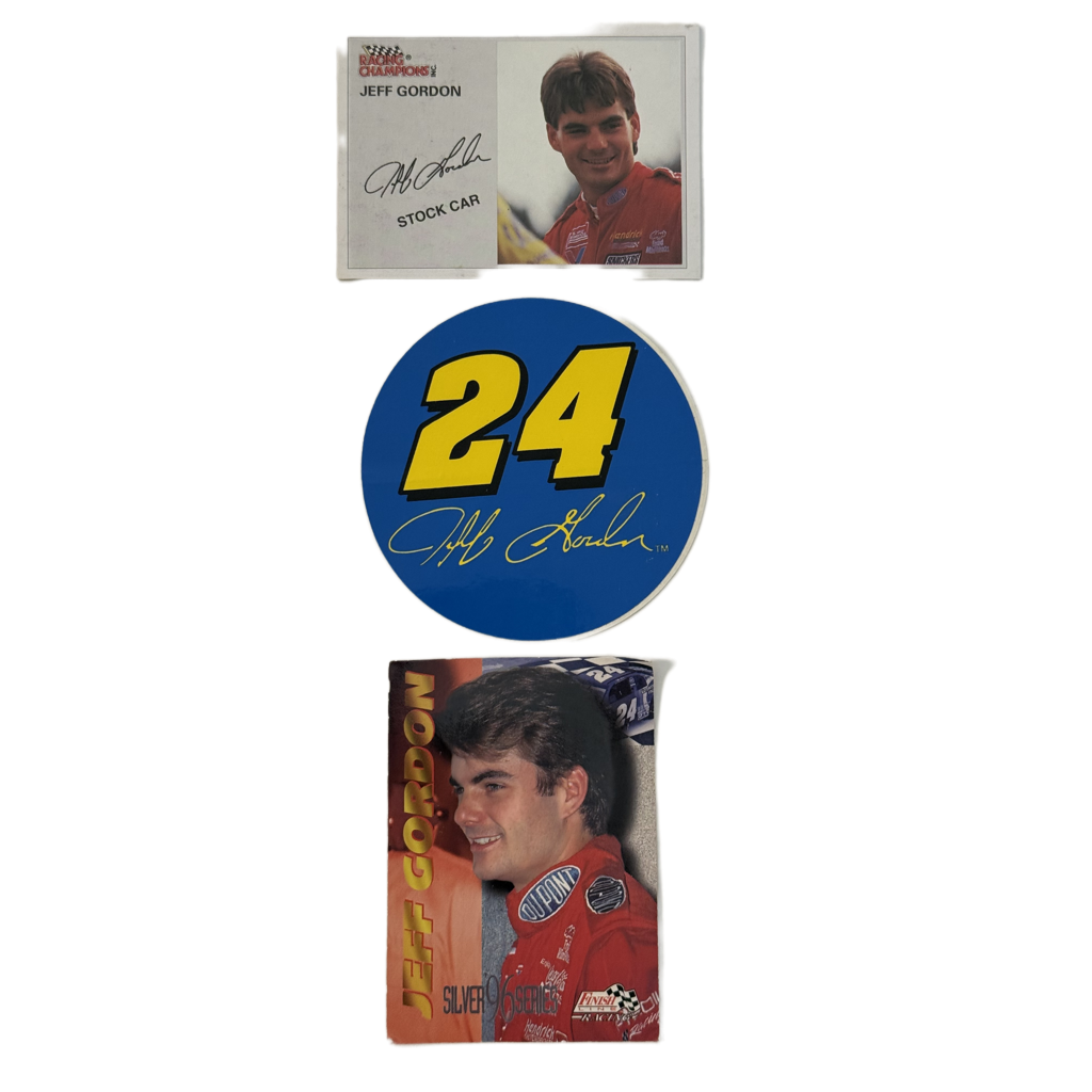 Jeff Gordon 2 Race Cads and 1 Sticker